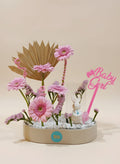 Baby Girl Bunny Gerbera Flower Tray Arrangement