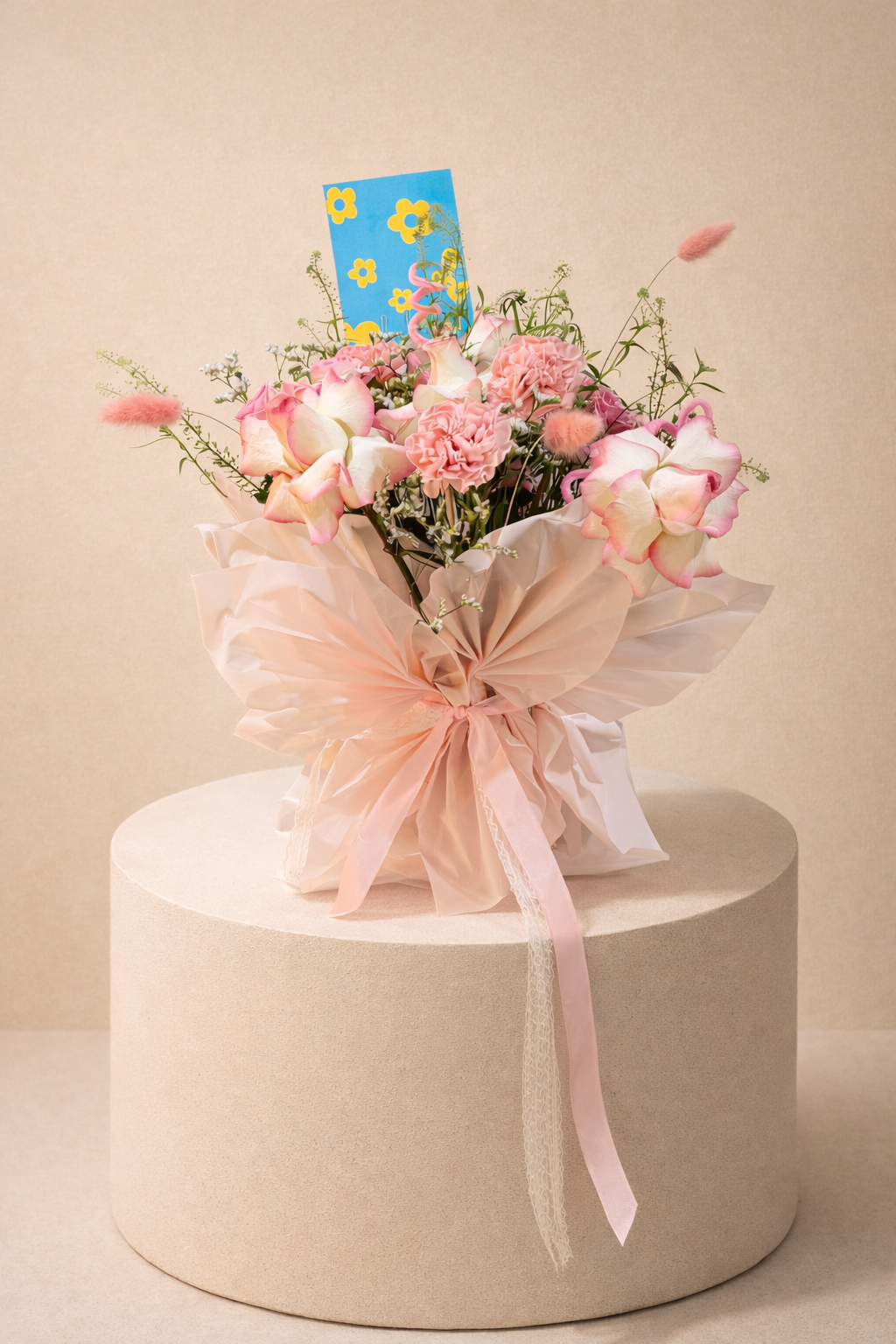 Pink Roses Garden Butterfly - Bouquet