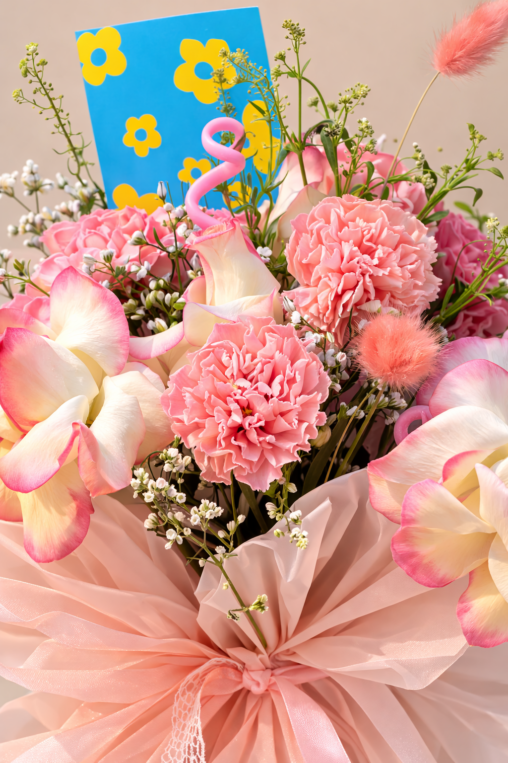 Pink Roses Garden Butterfly - Bouquet