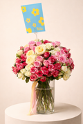 Spray Roses Vase Arrangement - With Vase