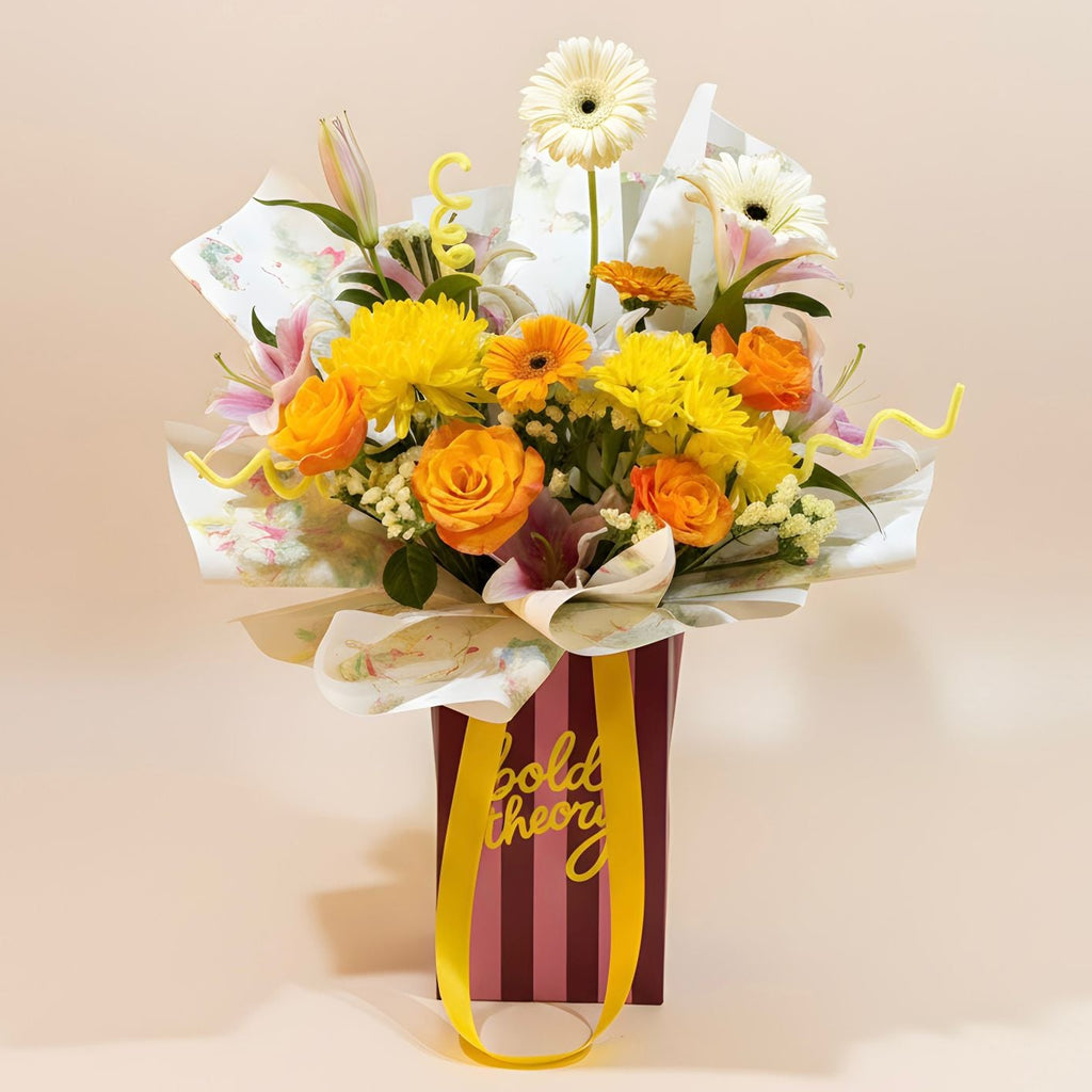Sunshine Bloom Colorful Flower Bag Bouquet