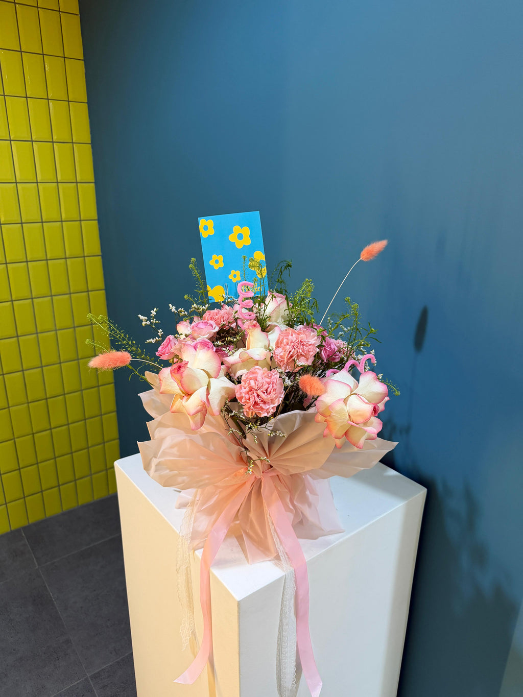 Pink Roses Garden Butterfly - Bouquet