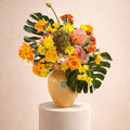 Golden Riot – Orange & Yellow Statement Vase Arrangement